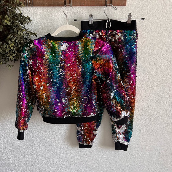 Jojo Siwa limited edition flip sequin rainbow/silver set - Picture 1 of 4